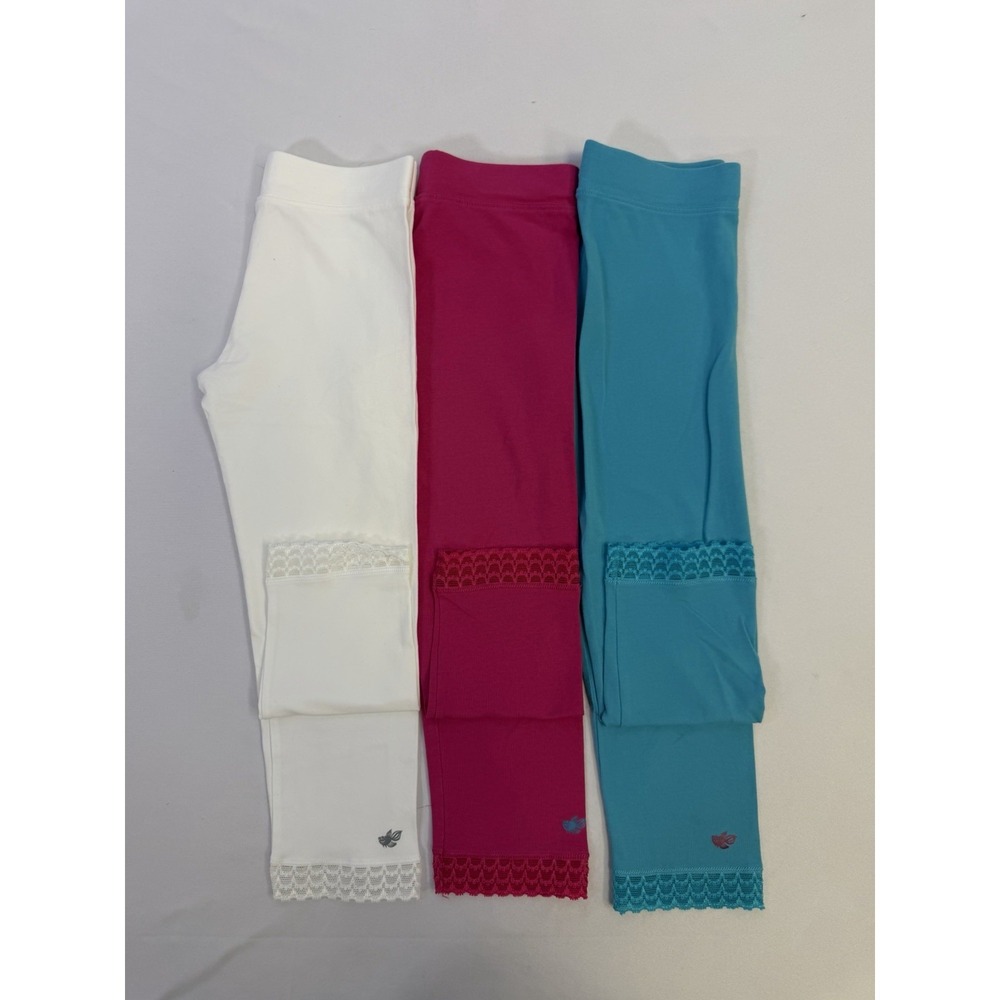 Lucky & Me Girls Lot Of 3 Capri Leggings Sz 7/8 Cotton Modal 2 New 1 EUC